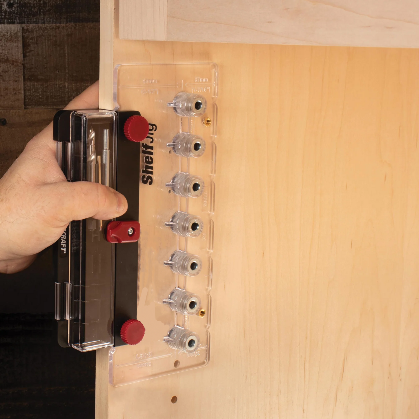 Shelf Drilling Jig ā Drill Up to 7 Holes at Once