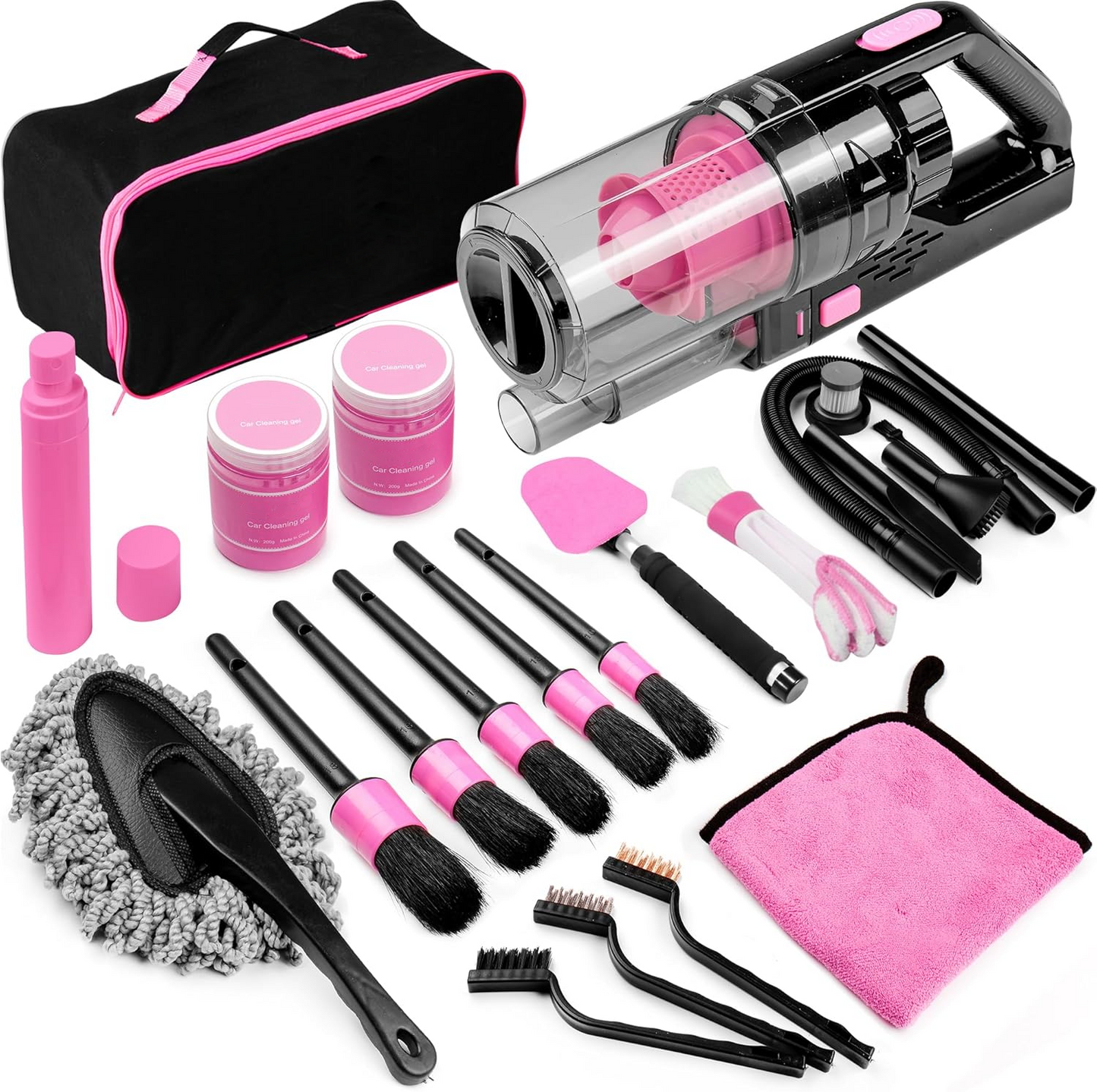 17-piece car cleaning kit