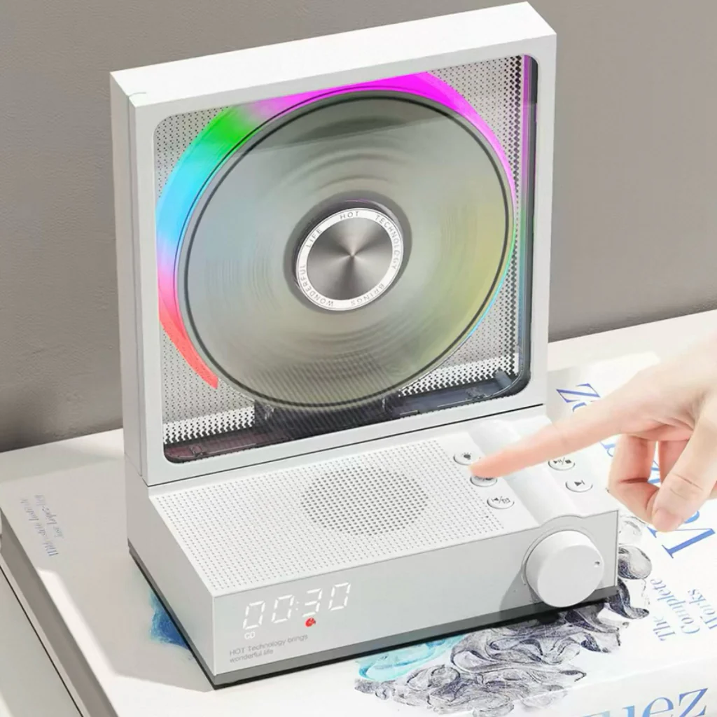 Transparent CD Player – Bluetooth 5.3 with RGB Lights