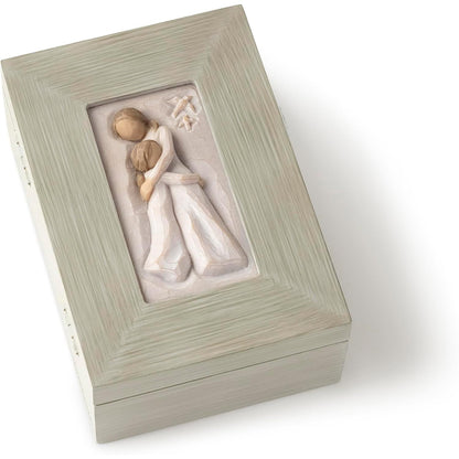 Hand-Carved & Hand-Painted Memory Box – Wooden Jewelry & Keepsake Chest