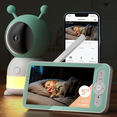 2K Baby Monitor – WiFi Camera with 360° Pan & Night Light