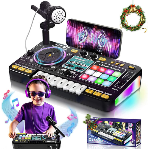 Kids DJ Music Mixer – Interactive Toy with Microphone & Lights for Ages 3-12