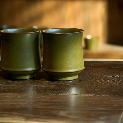 Bamboo Mug – Handcrafted Ceramic with Natural Rock Glaze