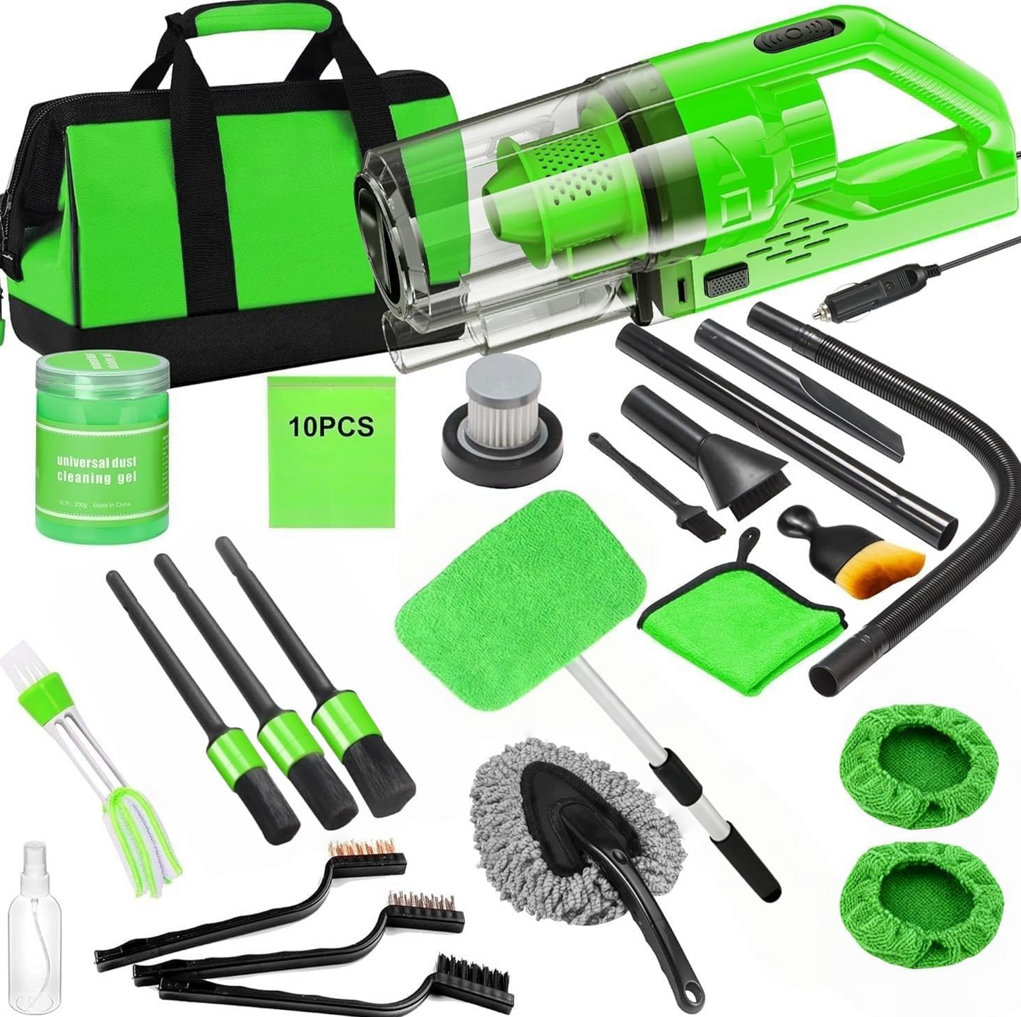 17-piece car cleaning kit
