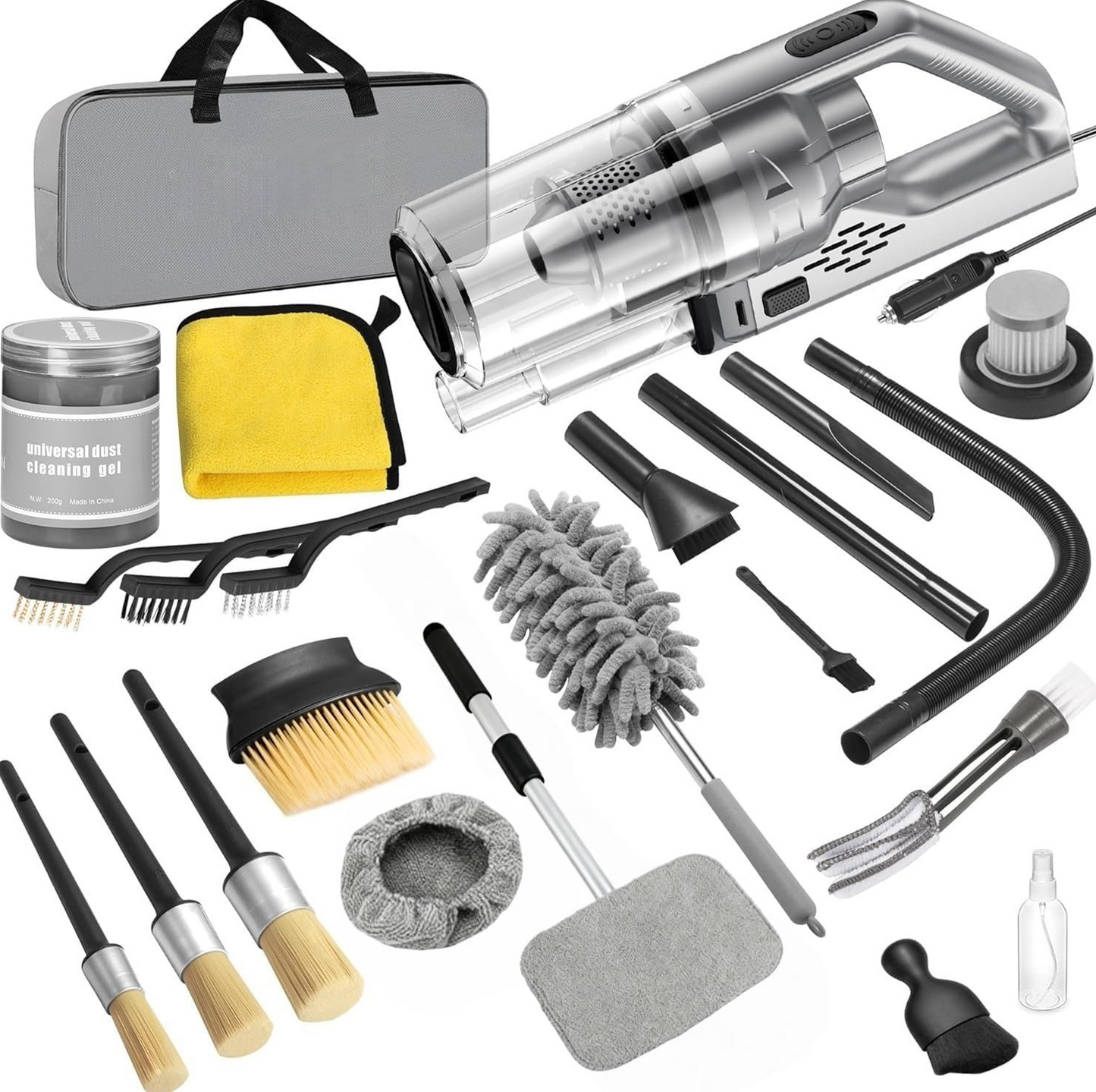 17-piece car cleaning kit